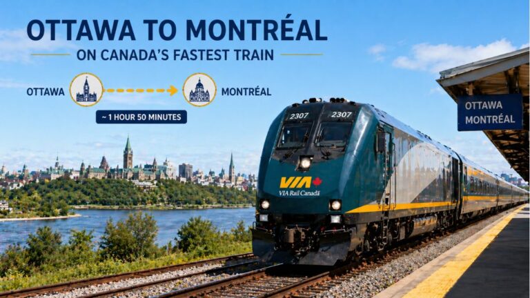 Ottawa to Montréal on Canada Fastest Train