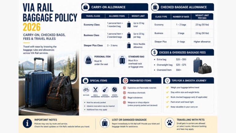 VIA Rail Baggage Policy 2026