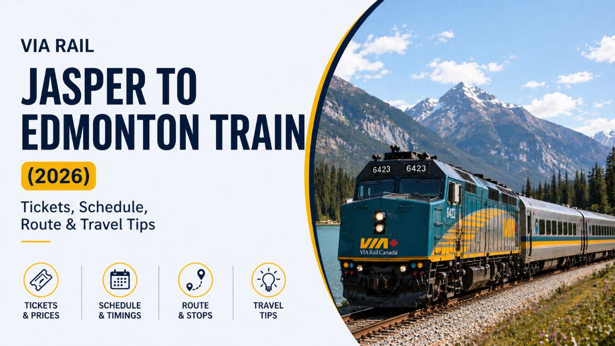 VIA Rail Jasper to Edmonton Train (2026)