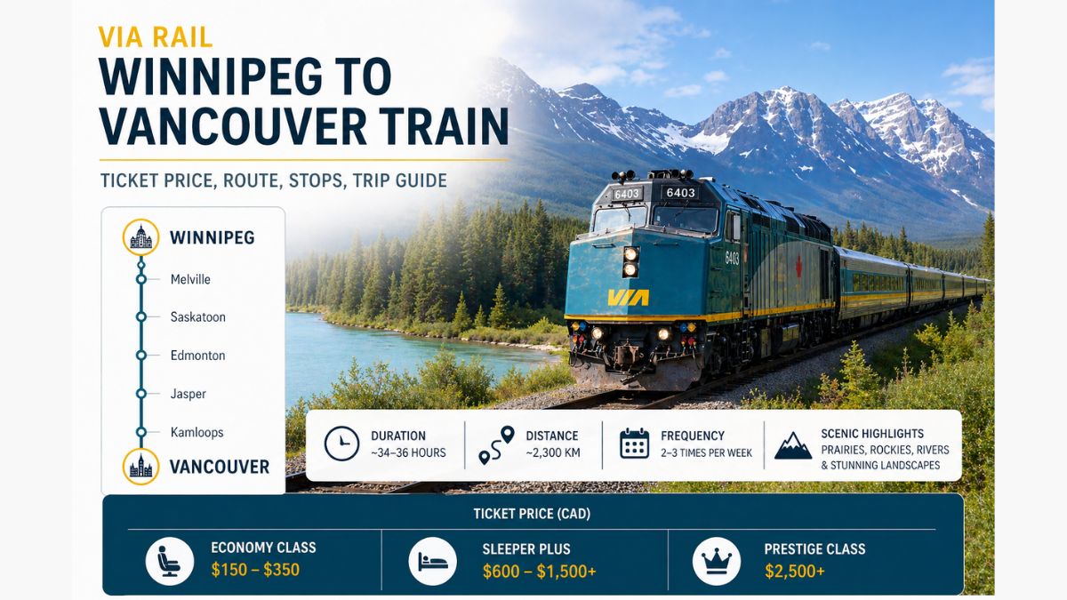 VIA Rail Winnipeg to Vancouver Train