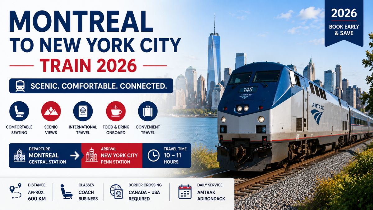 Montreal to New York City Train 2026