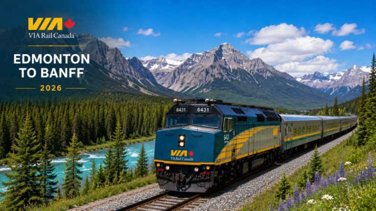 VIA Rail Edmonton to Banff Train 2026