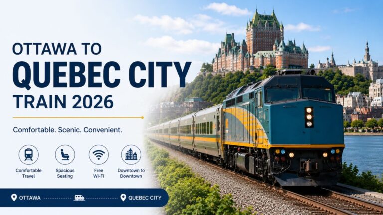 VIA Rail Ottawa to Quebec City Train 2026