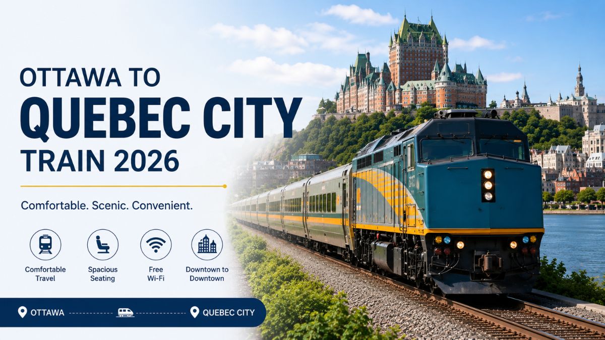 VIA Rail Ottawa to Quebec City Train 2026