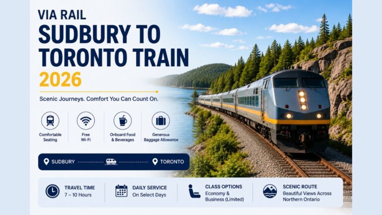 VIA Rail Sudbury to Toronto Train 2026