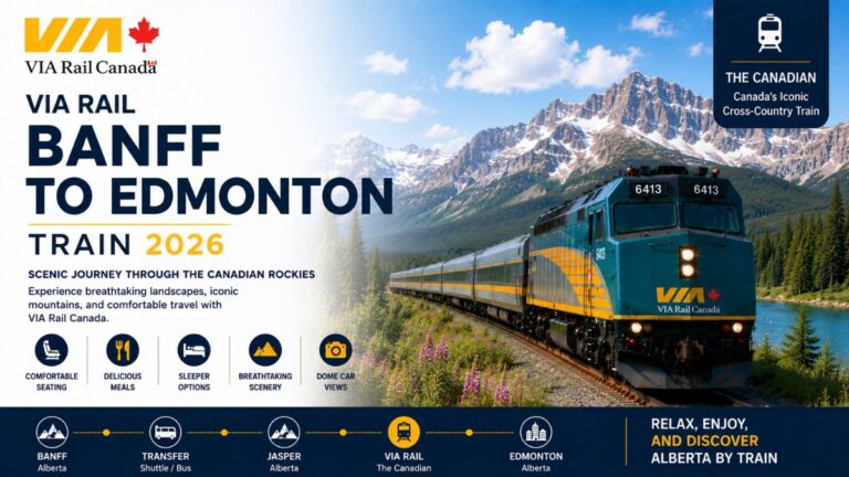 VIA Rail Banff to Edmonton Train 2026