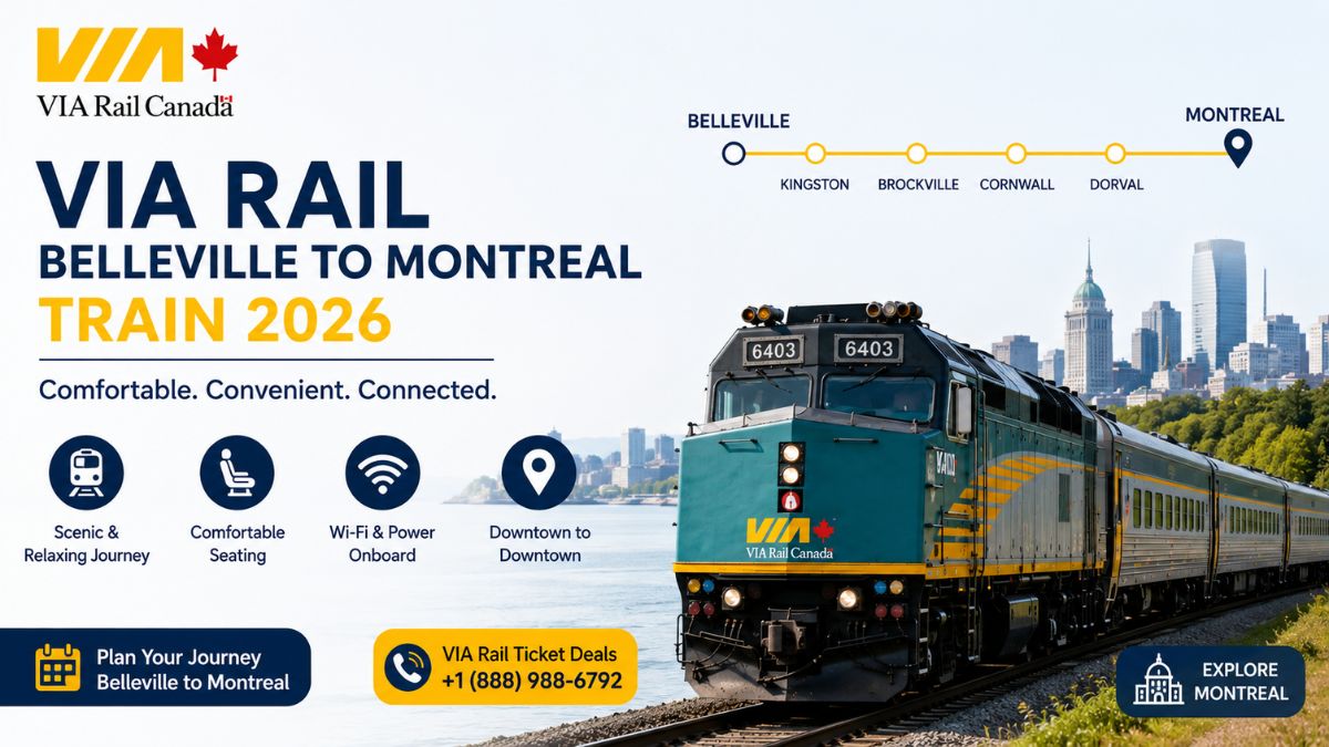 VIA Rail Belleville to Montreal Train 2026