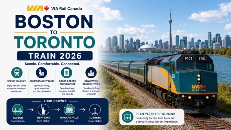 VIA Rail Boston to Toronto Train 2026