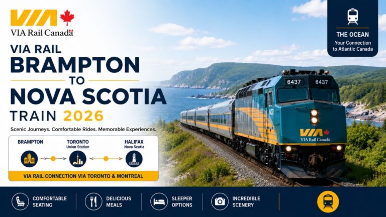 VIA Rail Brampton to Nova Scotia Train 2026