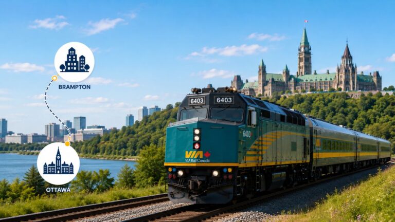 VIA Rail Brampton to Ottawa Train 2026