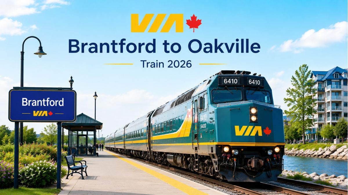 VIA Rail Brantford to Oakville Train 2026