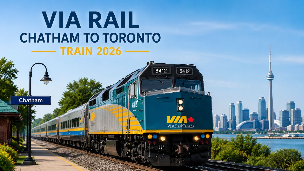 VIA Rail Chatham to Toronto Train 2026