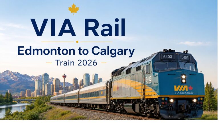 VIA Rail Edmonton to Calgary Train 2026