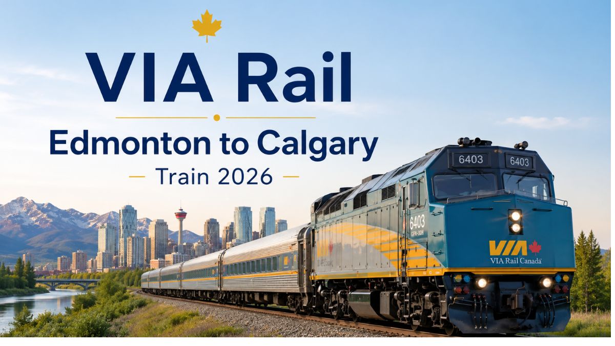 VIA Rail Edmonton to Calgary Train 2026