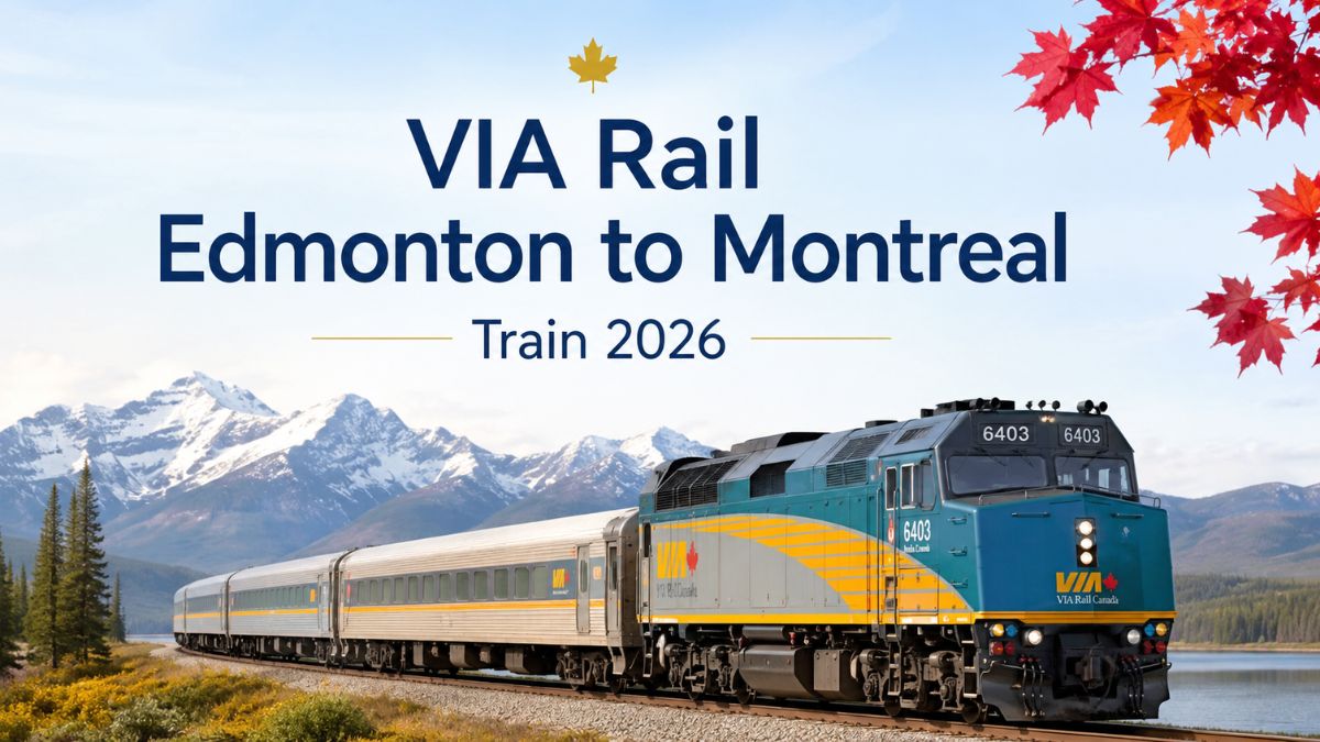 VIA Rail Edmonton to Montreal Train 2026