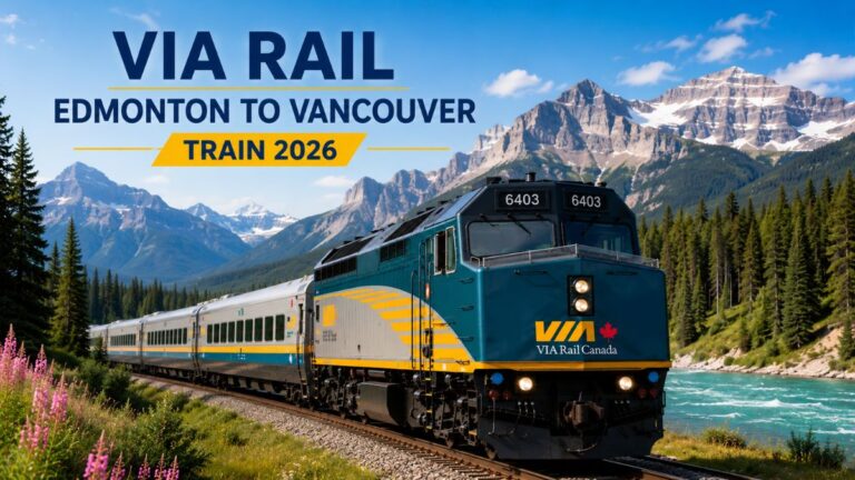 VIA Rail Edmonton to Vancouver Train 2026