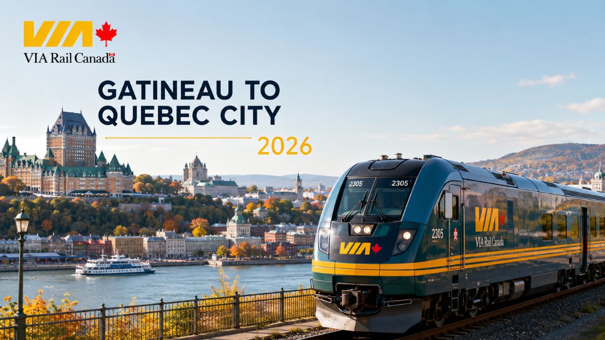 VIA Rail Gatineau to Quebec City 2026