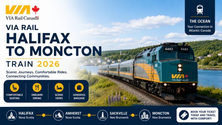 VIA Rail Halifax to Moncton Train 2026