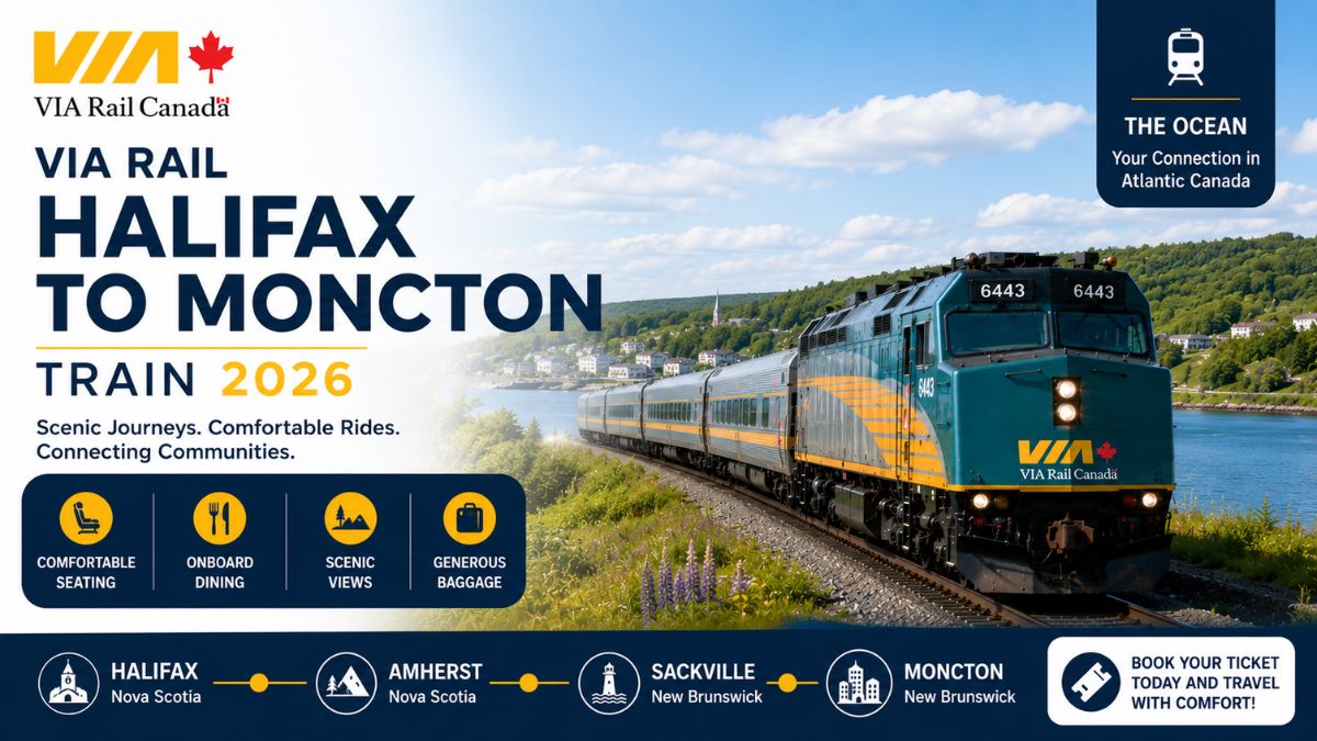 VIA Rail Halifax to Moncton Train 2026