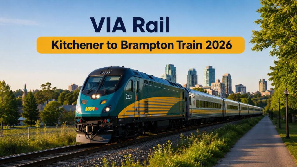 VIA Rail Kitchener to Brampton Train 2026