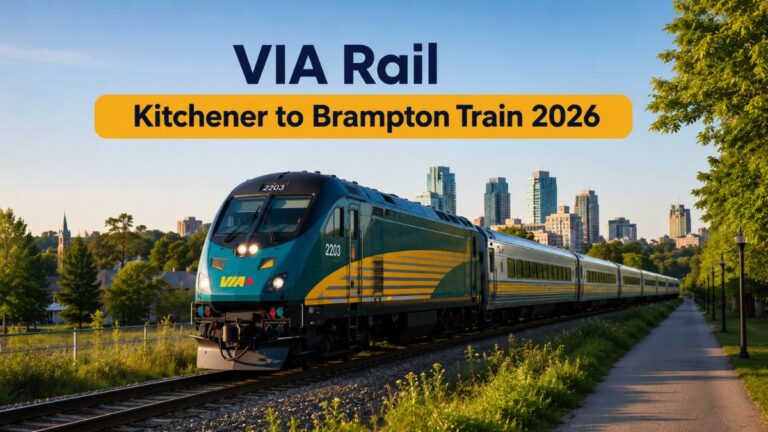 VIA Rail Kitchener to Brampton Train 2026