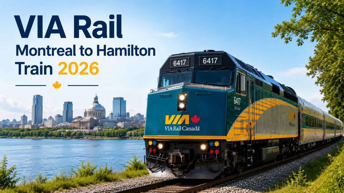 VIA Rail Montreal to Hamilton Train 2026