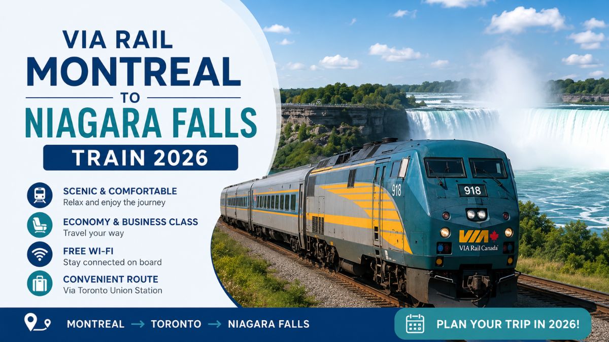 VIA Rail Montreal to Niagara Falls Train 2026