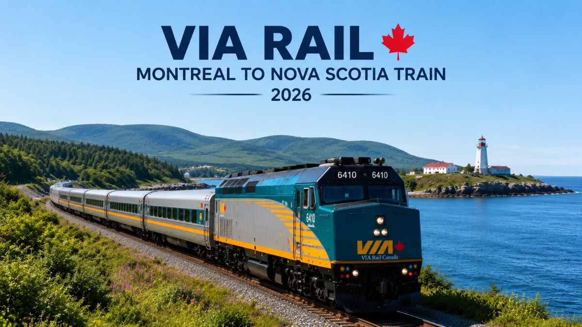 VIA Rail Montreal to Nova Scotia Train 2026
