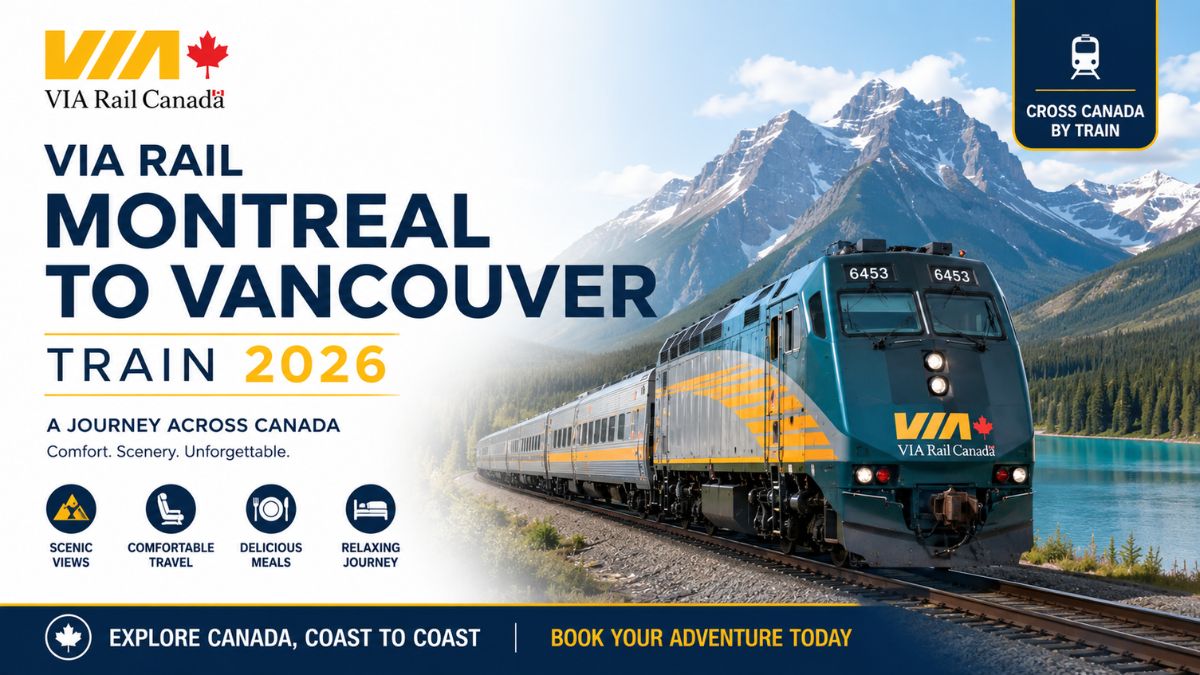 VIA Rail Montreal to Vancouver Train 2026