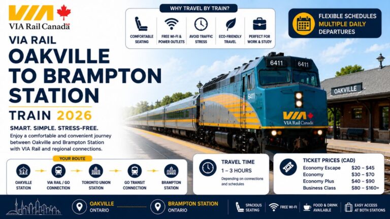 VIA Rail Oakville to Brampton Station Train 2026
