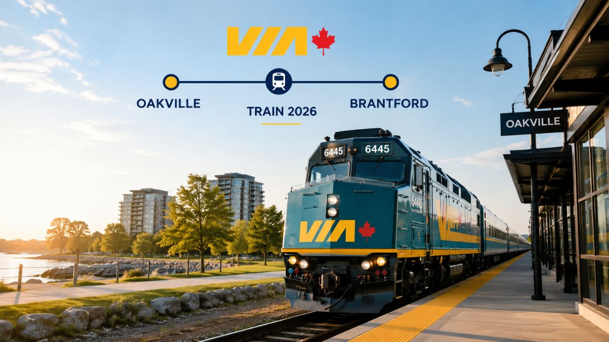 VIA Rail Oakville to Brantford Train 2026