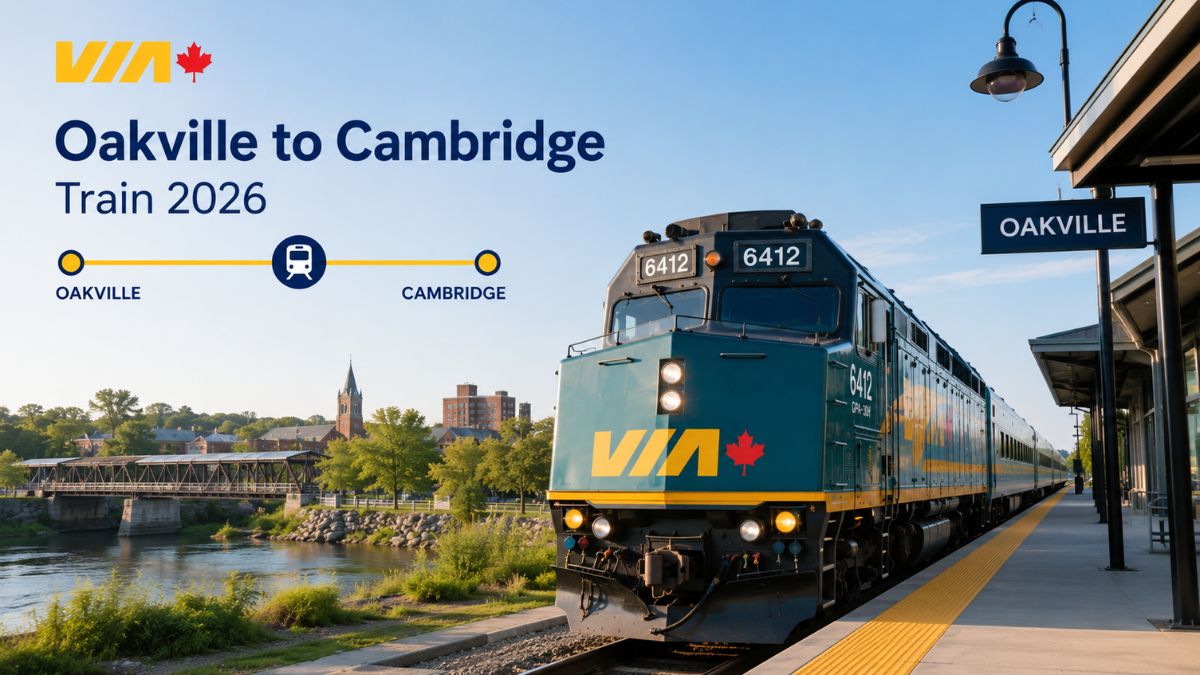 VIA Rail Oakville to Cambridge Train 2026