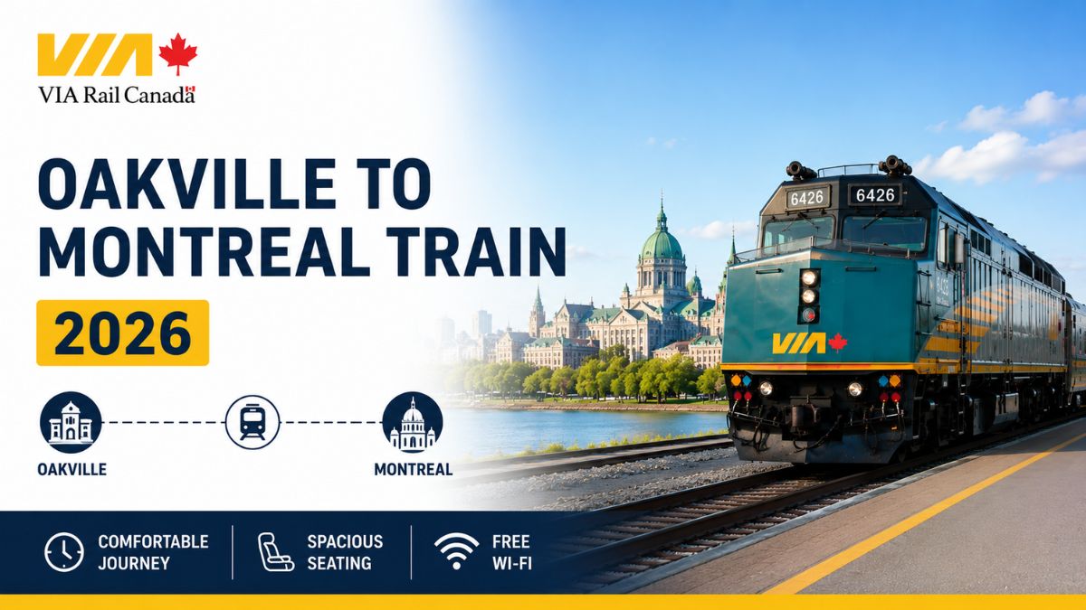 VIA Rail Oakville to Montreal Train 2026