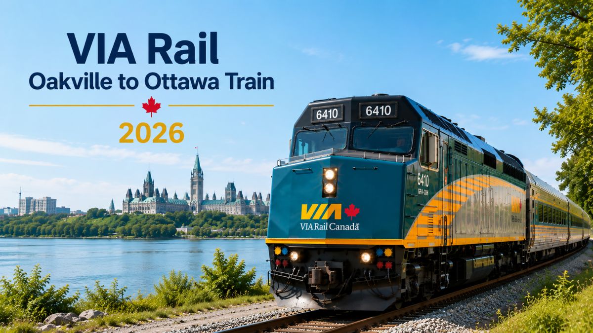 VIA Rail Oakville to Ottawa Train 2026