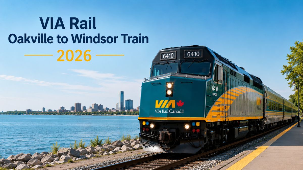 VIA Rail Oakville to Windsor Train 2026
