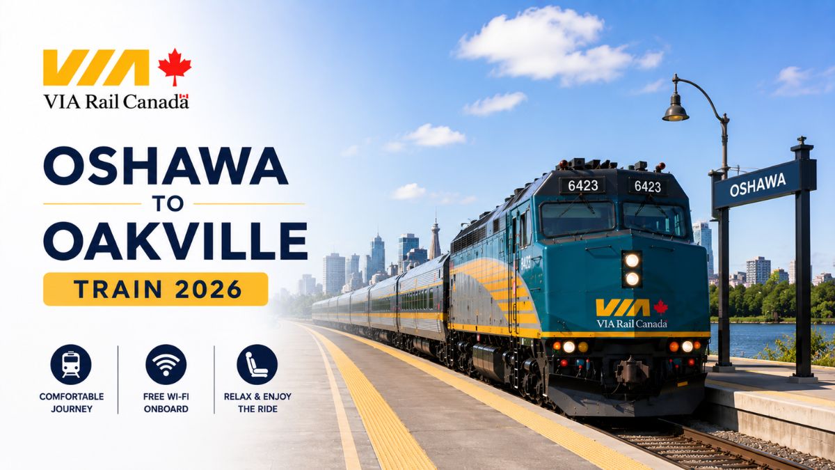 VIA Rail Oshawa to Oakville Train 2026