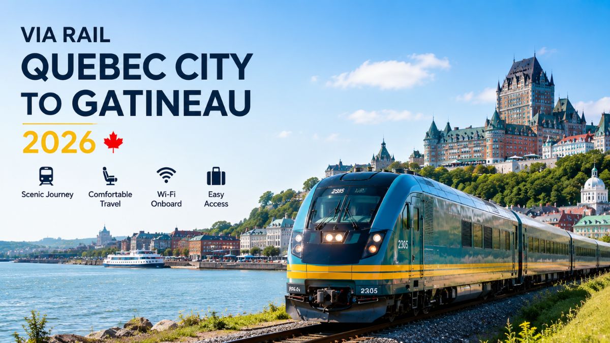 VIA Rail Quebec City to Gatineau 2026