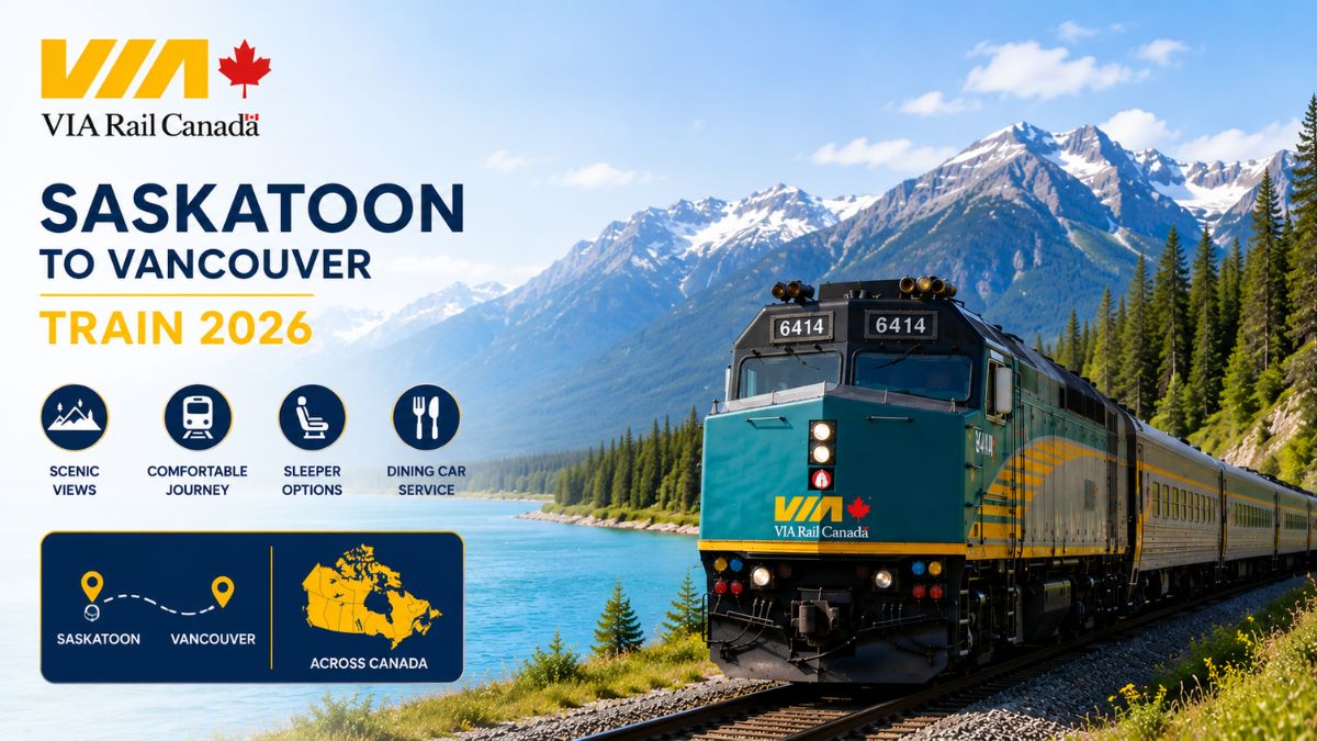 VIA Rail Saskatoon to Vancouver Train 2026