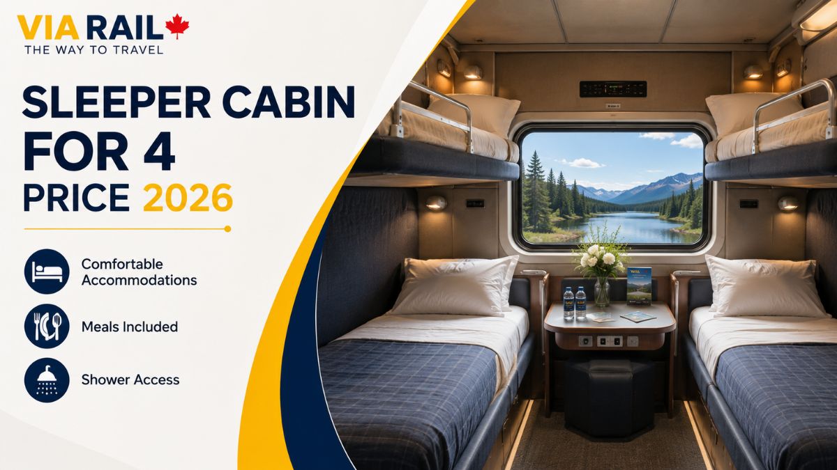 VIA Rail Sleeper Cabin for 4 Price 2026