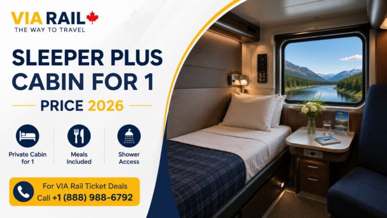 VIA Rail Sleeper Plus Cabin for 1 Price 2026