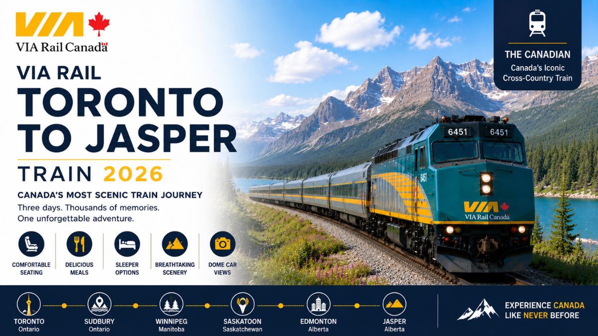 VIA Rail Toronto to Jasper Train 2026
