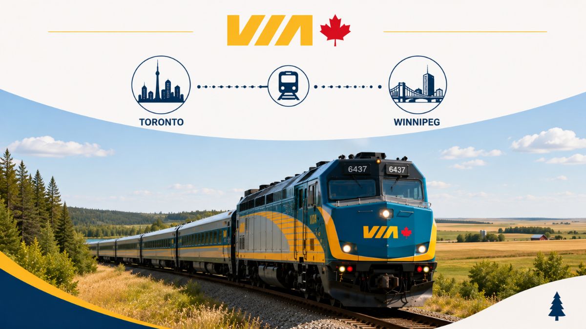 VIA Rail Toronto to Winnipeg Train 2026