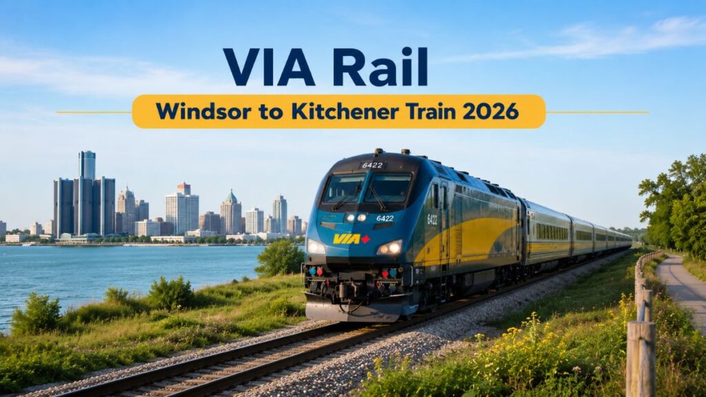 VIA Rail Windsor to Kitchener Train 2026