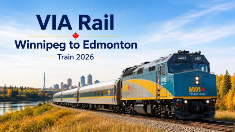 VIA Rail Winnipeg to Edmonton Train 2026
