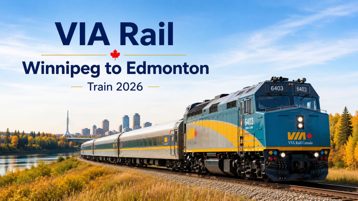 VIA Rail Winnipeg to Edmonton Train 2026