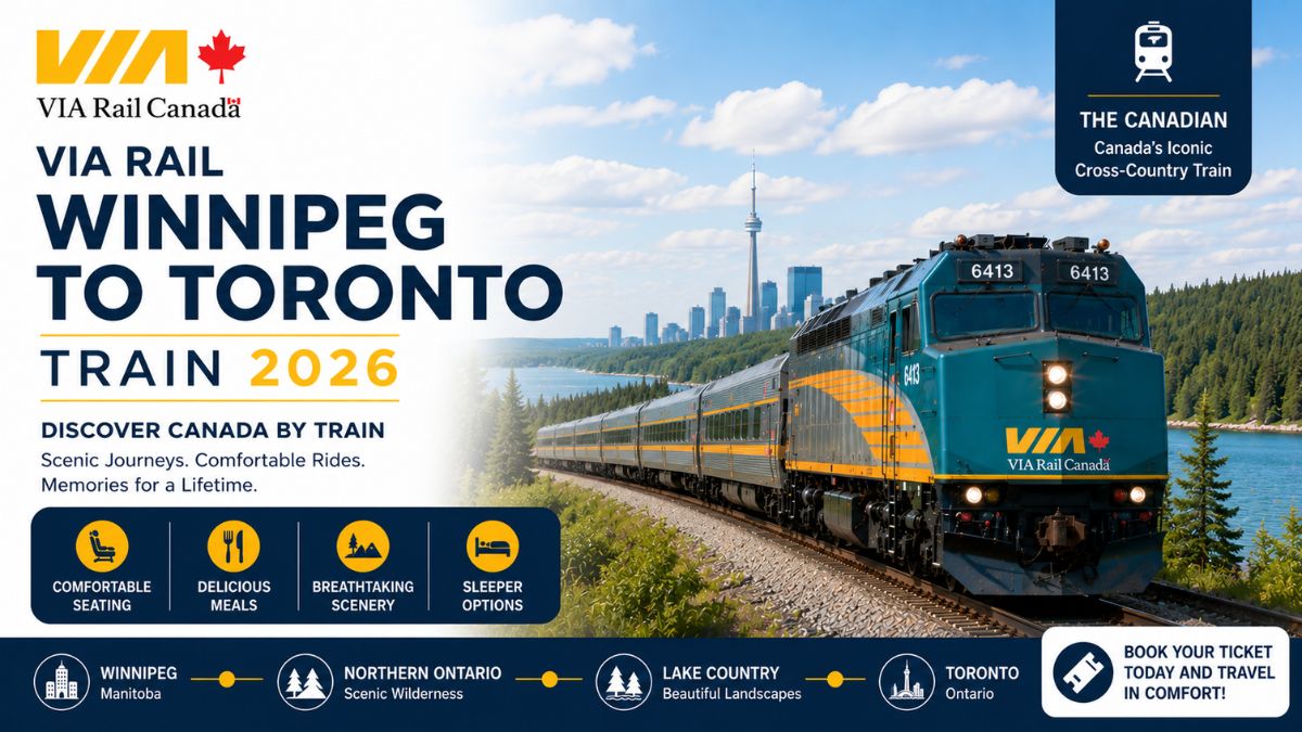 VIA Rail Winnipeg to Toronto Train 2026